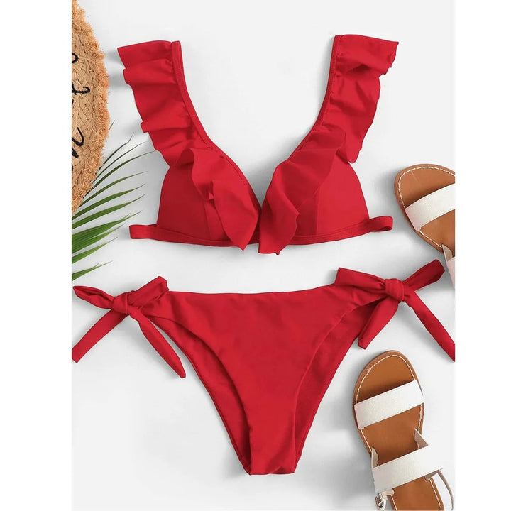 Bikinis High Waist Ruffle