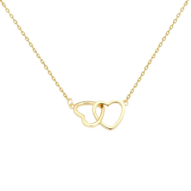 double heart - Gold Plated