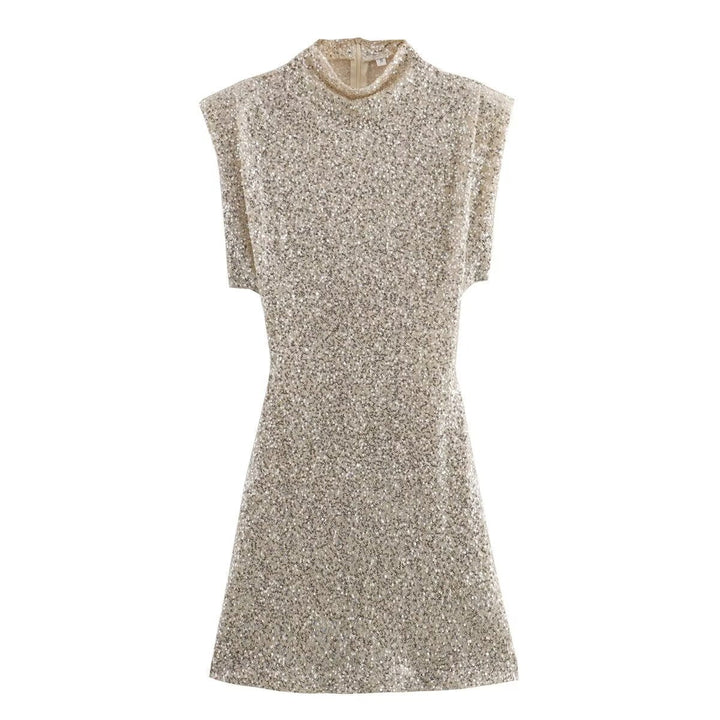 sparkle glitter mini dress for new year christmas with sequins