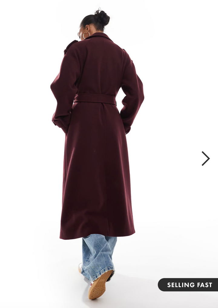 Burgundy Trench Coat