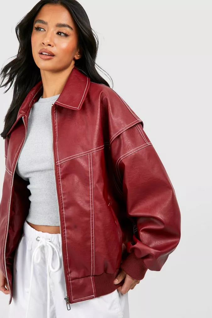 Red Bomber Jacket